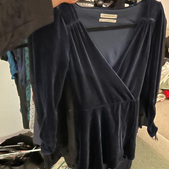 Urban Outfitters Velvet Wrap Romper - Picture 2 of 2